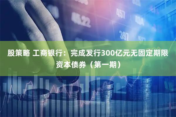 股策略 工商银行：完成发行300亿元无固定期限资本债券（第一期）