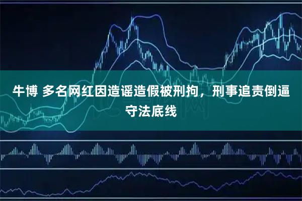 牛博 多名网红因造谣造假被刑拘,刑事追责倒逼守法底线