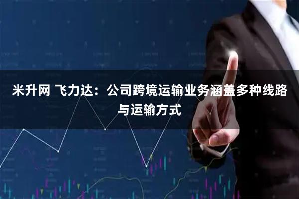 米升网 飞力达：公司跨境运输业务涵盖多种线路与运输方式