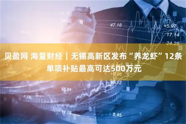 贝盈网 海量财经｜无锡高新区发布“养龙虾”12条 单项补贴最高可达500万元