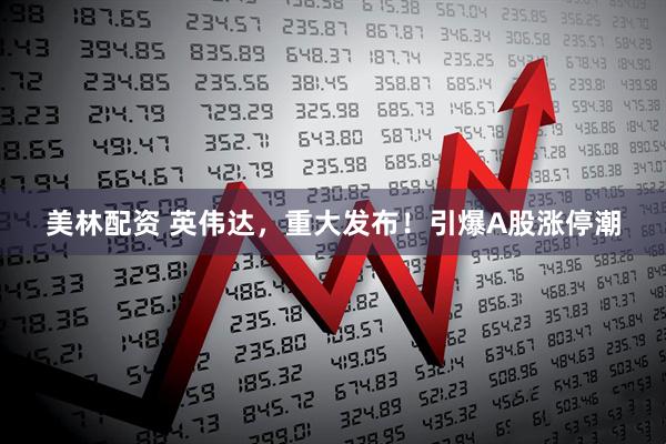 美林配资 英伟达,重大发布!引爆A股涨停潮
